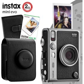 Resim Instax Mini Evo Siyah Fotoğraf Makinası ve Seti 2 