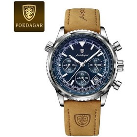 Resim Fochsia Poedagar Erkek Spor Saati Takvimli Işık Kadran 3atm Suya Dayanıklı Silvery Blue Kordon Diğer 