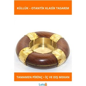 Resim Aksesuar Olarak Kullanılabilen Otantik Pirinç Küllük 