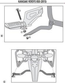 Resim KAPPA KL4114 KAWASAKI VERSYS 650 (15-18) YAN ÇANTA TASIYICI 