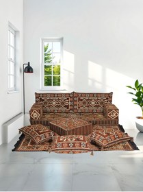 Resim BAKIRÖZÜ HOME Şark Köşesi Takımı Konsepti Kahve Anadolu Modeli 