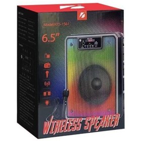 Resim Şirin İletişim Taşınabilir Hoparlör Rgb Led Işıklı Kts 1561 Bluetooth Speaker Mikrofonlu Stereo Parti Box 6.5 