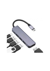 Resim USB Type C 3.1 To Hdmi USB-C / 3X USB 3.0 Hub Çevirici Adaptör 