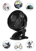 Resim Abbruch Masaüstü Klipsli Portatif 3 Kademe Fan Pervane Serinletici Vantilatör Mini Masa Fanı 360 Dönebilir 