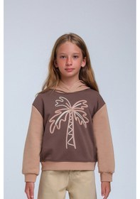 Resim Xo Kids Kız Çocuk Sweatshirt 5-9 Yaş 35871 Kahve Kahverengi 