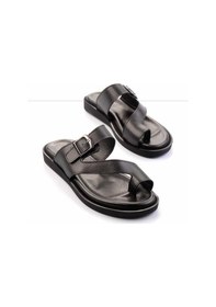 Resim Bambi Siyah Leather Erkek Terlik E04433001543 Siyah 