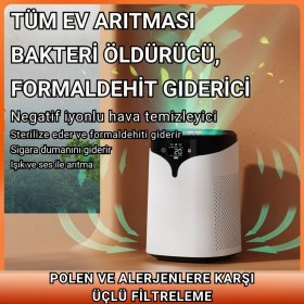 Resim Polham Dijital Göstergeli Hava Temizleme Cihazı - Hepa Filtre + Aktif Karbon ,negatif Iyon ,toz, Polen %99 Temizleme 