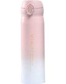 Resim Padalink 500ml Paslanmaz Çelik Vakum Termos Bardak, Bpa-sız, Kolay Temizlenir, Seyahat Ve Kahve İçin, Pembe 