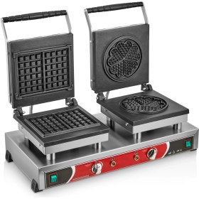 Resim KUTLU TİCARET Kutlu Çiftli Çiçek+Kare Waffle Makinesi 