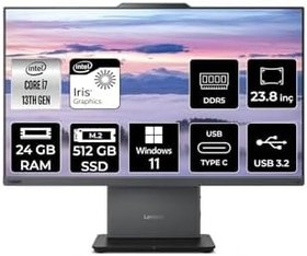 Resim LENOVO ThinkCentre Neo 50a G5 i7 13620H 24GB DDR5 512GB SSD 23.8" FHD W11H All in One & PER4 Bellek 