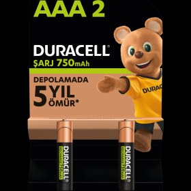 Resim Duracell Şarj Edilebilir AAA İnce Pil 750 mAh 