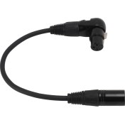 Resim Vkemall 90 Derece Xlr Female'den Düz Xlr Male'ye 3 Pin Mikrofon Bağlayıcı Adaptörü - Ses Aktarımlı, Anti-parazit, Mikserler Ve Stüdyolar İçin 1 Metre Kablo 