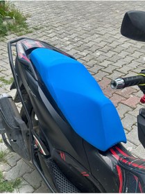Resim Utku Giyim HONDA DİO HER MODELE UYUMLU MAVİ KOLTUK KILIFI 