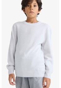 Resim Defacto Regular Fit Basic Kazak Erkek Çocuk F4731a825augr184 Gri-gr184 