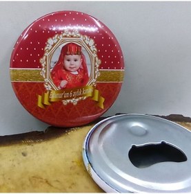 Resim 6 Ay Kınası Baskılı Resimli Metal Magnet Açacak 58 Mm Do 10 Adet 