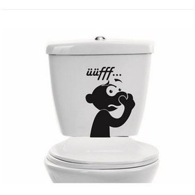 Resim Üff Koku Klozet Rezervuar Sticker Yapıştırma Komik 