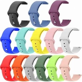 Resim Samsung Galaxy Gear Sport R600 S2 Clasic Uyumlu Kayış Renkli Jel Silikon Kordon 20mm 
