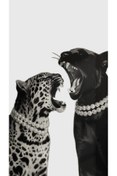 Resim aydın garage Leopar ve Panter Kapı Direk Kaplama Folyosu BASKILI STİCKER Sağ-Sol 2 Adet 22*50 CM 