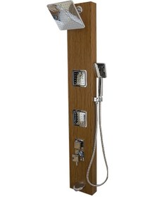 Resim Sam Banyo Nil Duş Paneli Ağaç-Teak 