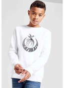 Resim Mevlana Baskılı Unisex Çocuk Beyaz Sweatshirt Beyaz 