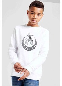 Resim Mevlana Baskılı Unisex Çocuk Beyaz Sweatshirt Beyaz 