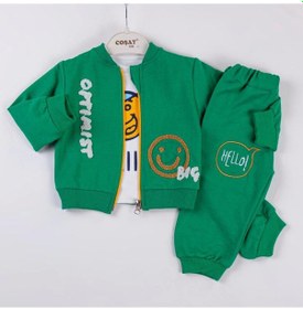 Resim 3-18 Ay Erkek Bebek Takımı Optimist Nakışlı Açık Yeşil Açık Yeşil 