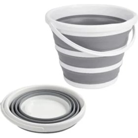 Resim Katlanabilir Pratik Plastik Kova - 12.8 Litrelik Hacim 