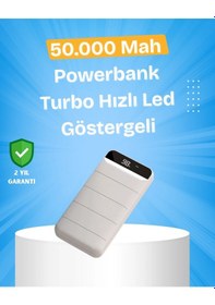 Resim Bfs Çoklu Cihaz Uyumlu Led Ekranlı 50000 Mah Powerbank Çok Renkli 