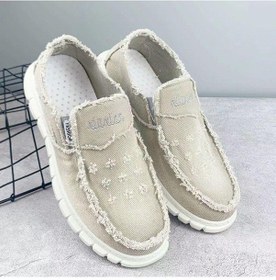 Resim Gri Eski Pekin Kumaş Ayakkabı Erkek Kanvas Ayakkabılar Küçük Papatya Erkek Ayakkabıları Slip-On Rahat Ayakkabılar Nefes Dilenci Ayakkabı Gri 