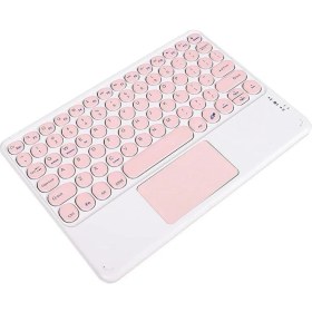 Resim TezMax Hometech Alfa 10LA 10.1" Uyumlu Kablosuz Bluetooth Şarjlı Touchpad'li Türkçe Q Klavye - Pembe 