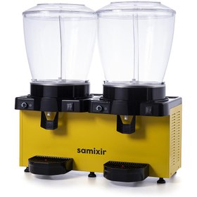 Resim Samixir SS44 Panaromik Analog Twin Soğuk İçecek Dispenseri, 22+22 L, Fıskiyeli, Sarı 