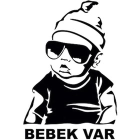 Resim Hobi Butik Arabada Bebek Var Araba Sticker Oto Sticker 18x12 Cm 