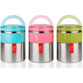 Resim Penguen Png-1302 Yeşil Çiftli Yemek Termosu 