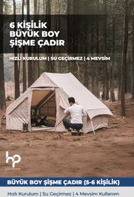 Resim HOT POWER 6 Kişilik 4 Mevsim Şişme Kamp Çadırı 