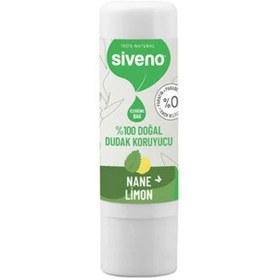 Resim Siveno %100 Doğal Dudak Koruyucu Nane & Limon 6 gr 