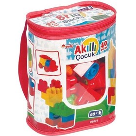 Resim Dede Akıllı Çocuk 40 Parça Eğitici Bloklar Seti 