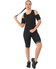 Resim En Enstyle Termal Sauna Şort Atlet Takım Siyah 