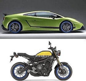 Resim Ymiko Yansıtıcı Jant Şerit Etiket Evrensel Jant Şerit Yansıtıcı Bant Etiket Araba Motosiklet için Film 16-19 inç (Mavi) 