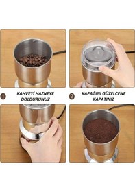 Resim Elektrikli Kahve Keten Tohumu Baharat Öğütücü 2 Bıçak 150w Çok Renkli 