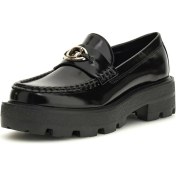 Resim Kadın Yanika Rugan Kalın Tabanlı Makosen - Siyah 