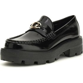 Resim Kadın Yanika Rugan Kalın Tabanlı Makosen - Siyah 