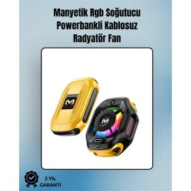 Resim Rgb Işıklı Girdap Fanlı Mobil Soğutucu | Manyetik Montaj | Type-C Girişli 