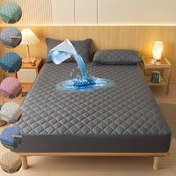 Resim 1 adet Yüksek Kaliteli Yatak Koruyucu - Gürültüsüz, Nefes Alabilen Polyester Kapak, Yatak Odaları, Otel Odaları ve Yurtlar için, Makinede Yıkanabilir, Karışık Renkler, Yatak Aksesuarları, Yurt Yatak Takımı, Dekoratif Yatak Kılıfı, Ses Dalgası Teknolojisi Kabartmalı 