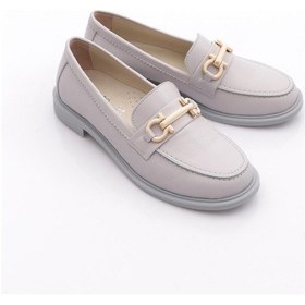 Resim Dgn 6007 Kadin Loafer Ayakkabi Gümüş Gri 