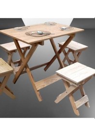 Resim Bengi Ticaret Piknik Seti Katlanabilir Ham 90391çam Ağac Az Yer İşgal Eder Çok İş El Yapım Ahşap 