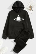 Resim uyguntarz Unisex Astronaut Rides Baskılı Eşofman Takımı 