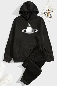 Resim uyguntarz Unisex Astronaut Rides Baskılı Eşofman Takımı 