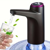 Resim 18.93 L Şişe için Elektrikli Su Kova Pompası - Ayakta Durabilir, Dahili Lityum Bataryalı USB Şarj Edilebilir - Evrensel Uyumlu Plastik Su Dispenseri 