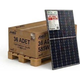 Resim Jinko Solar Jinko Tiger Neo 585 Watt Güneş Paneli 1 Palet (36 Adet) 