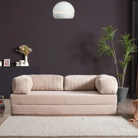 Resim EVDEMO Lounge Aktivite Koltuğu Çok Amaçlı Koltuk Yatak Krem 